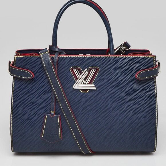 Louis Vuitton Indigo Epi Leather Twist Tote Bag - Picture 1 of 12